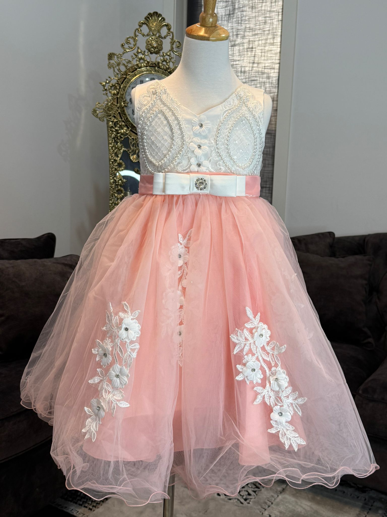 Blush Blossom Pearl Gown - Image 5