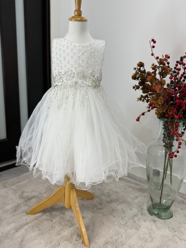 Crystal Belle White Tulle Dress - Image 3