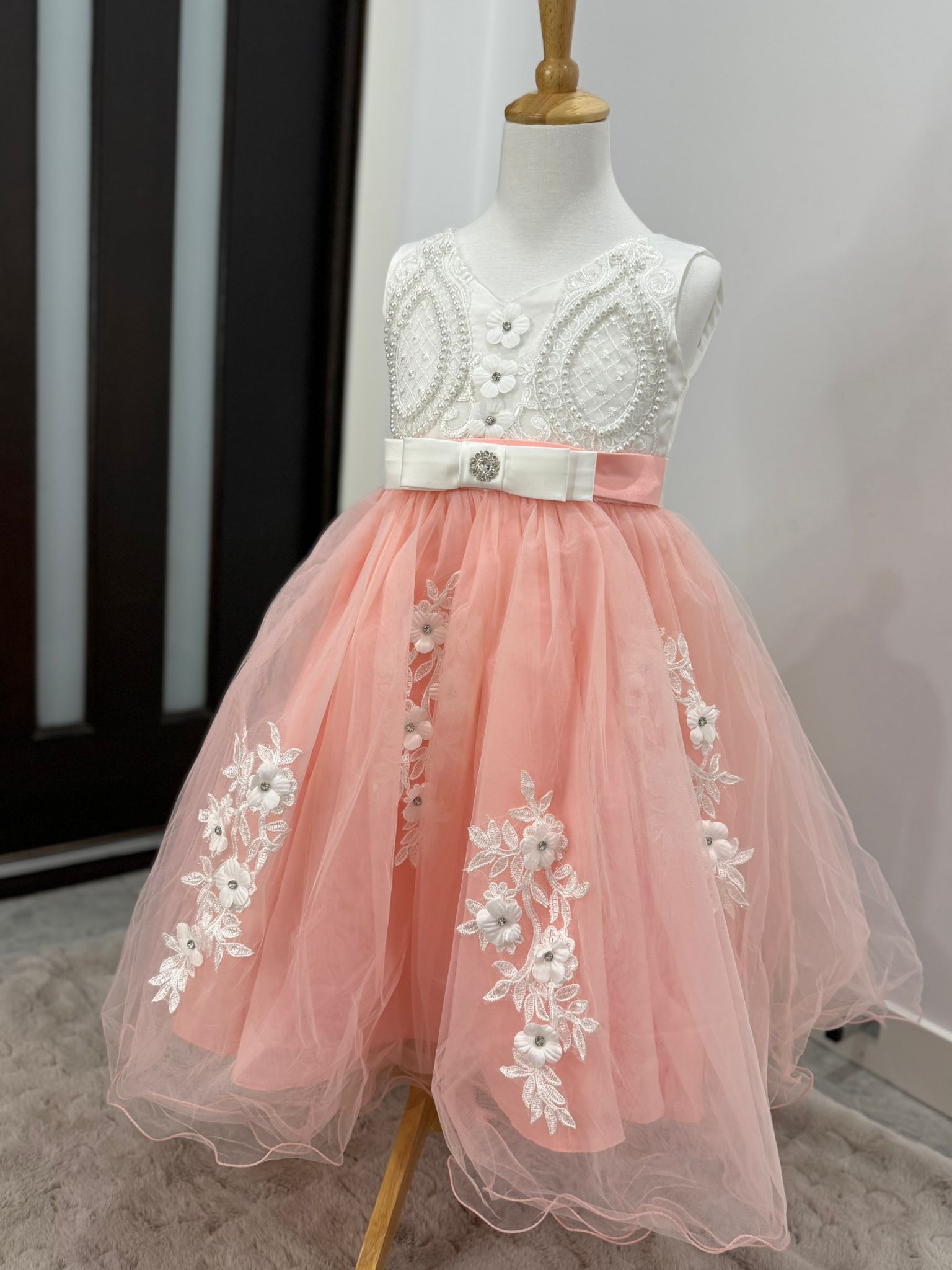 Blush Blossom Pearl Gown - Image 3