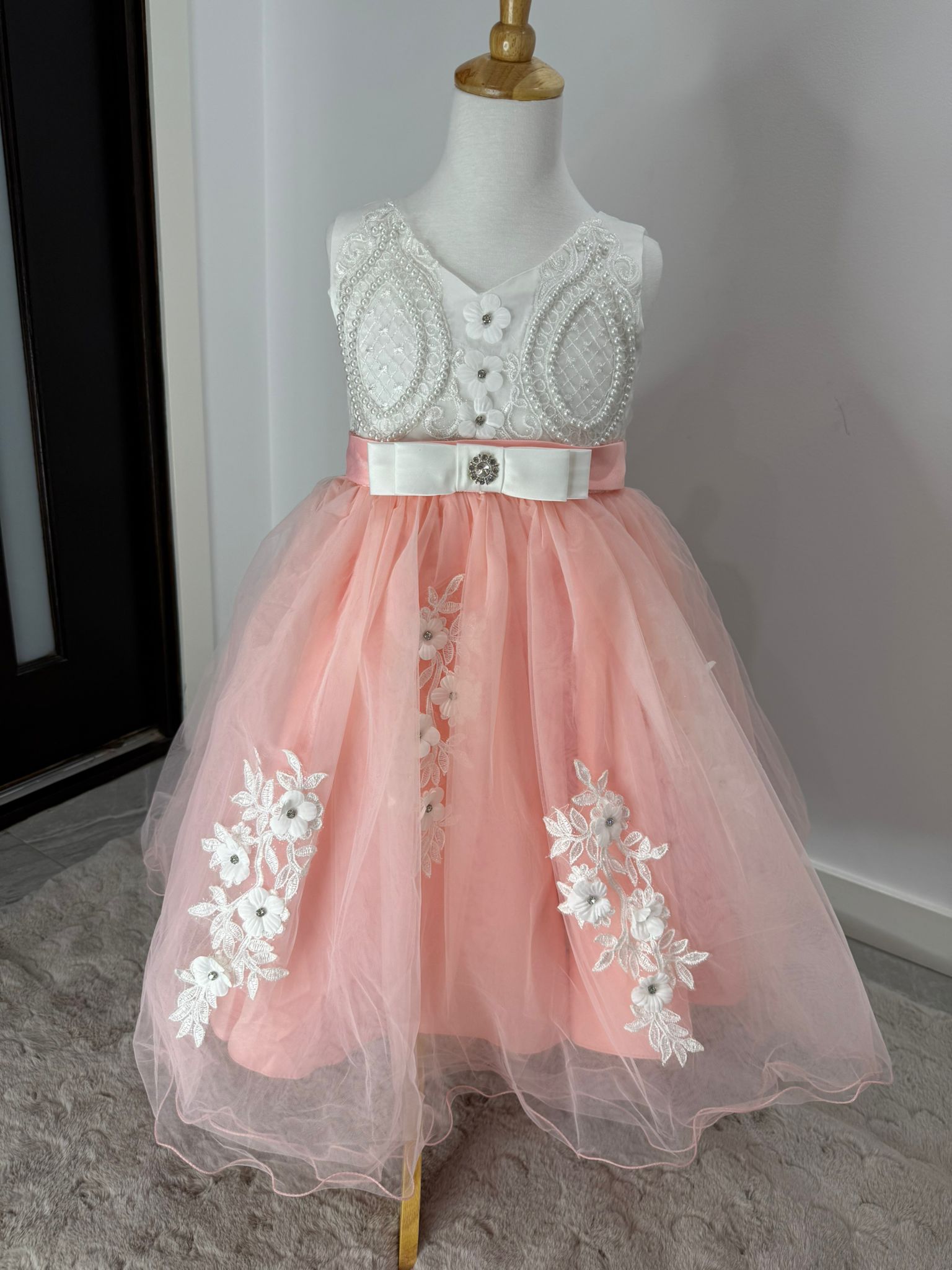 Blush Blossom Pearl Gown