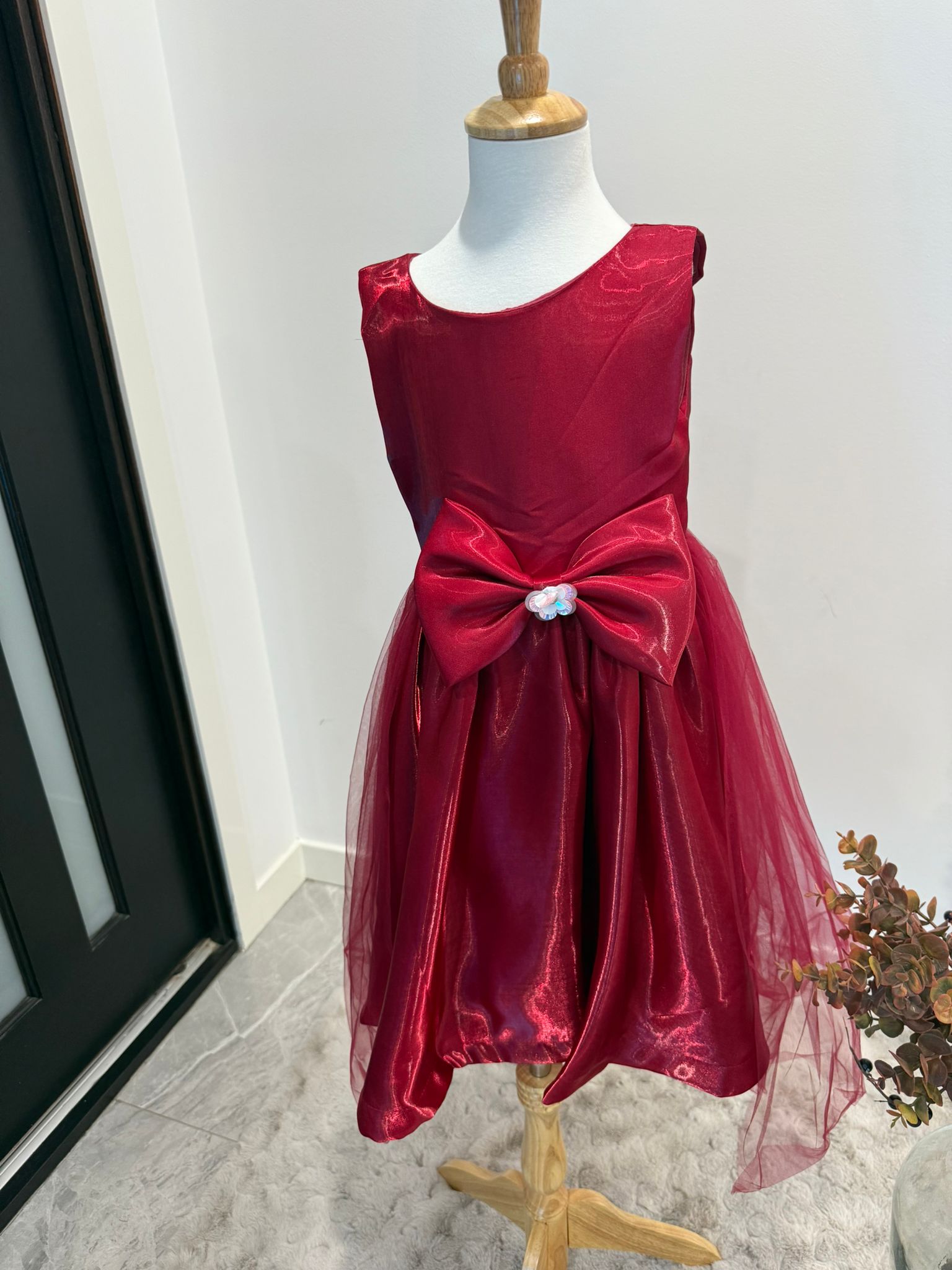 Twinkle Bloom Shimmer Bow Dress - Image 3