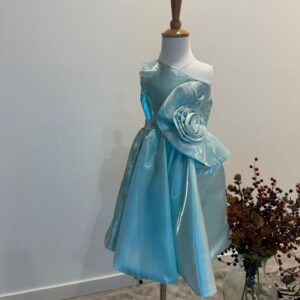 Celeste Bloom One-Shoulder Satin Dress