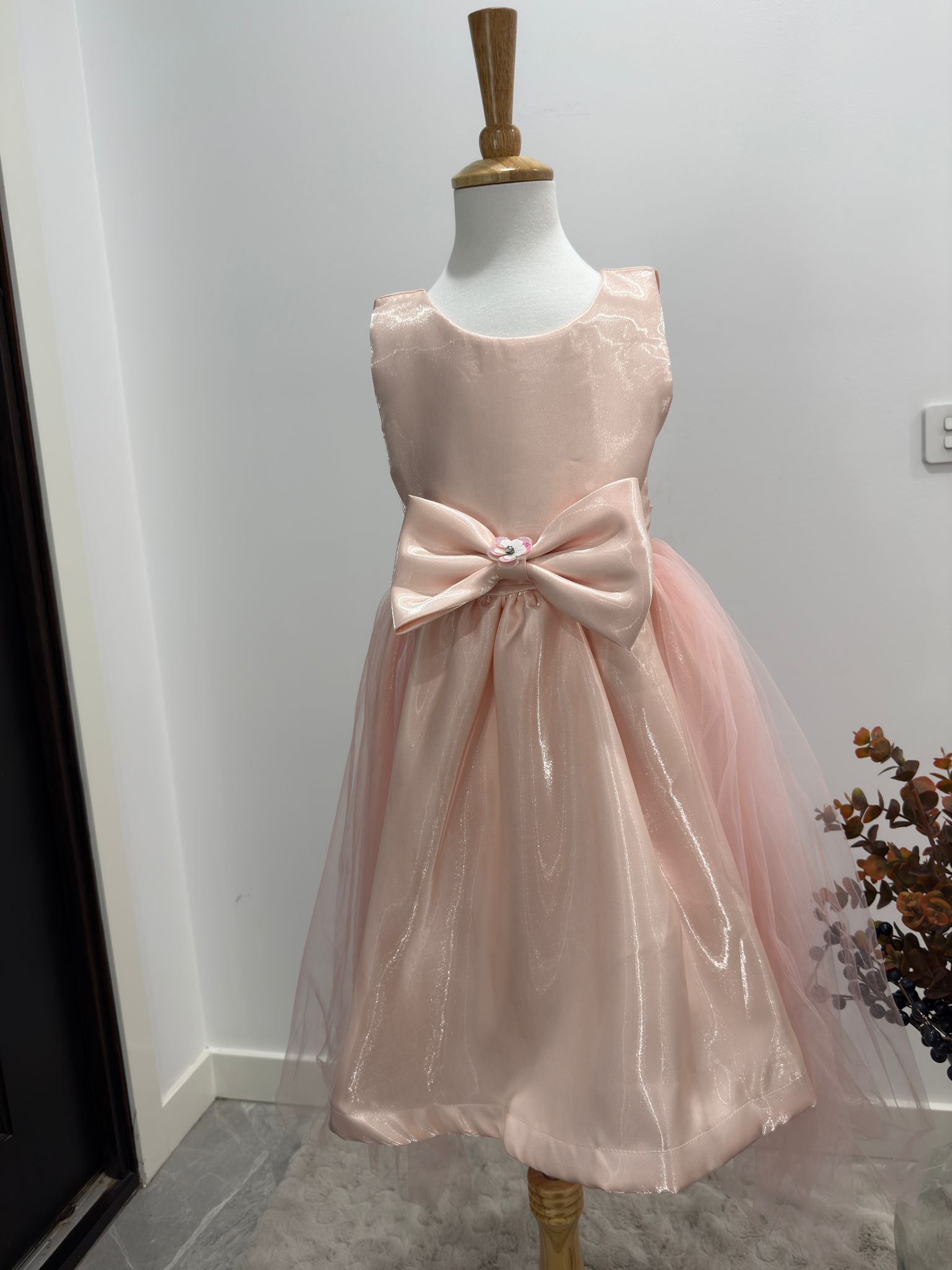 Twinkle Bloom Shimmer Bow Dress - Image 9