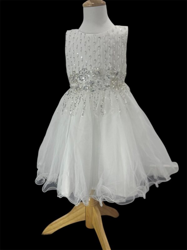 Crystal Belle White Tulle Dress - Image 6