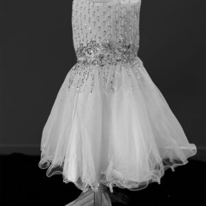 Crystal Belle White Tulle Dress