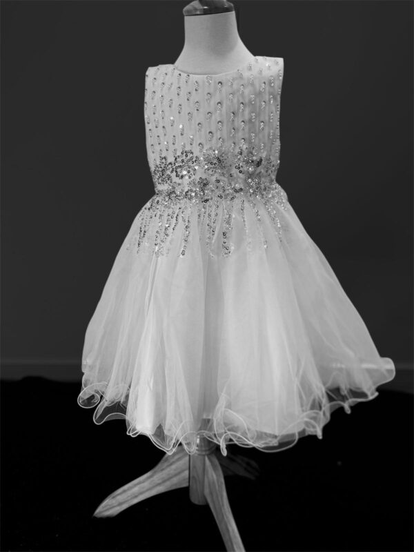 Crystal Belle White Tulle Dress