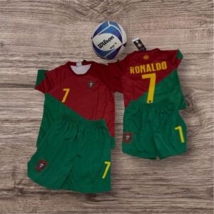 Portugal Football Jersey for Kids – Cristiano Ronaldo #7 Soccer Kit with Shorts