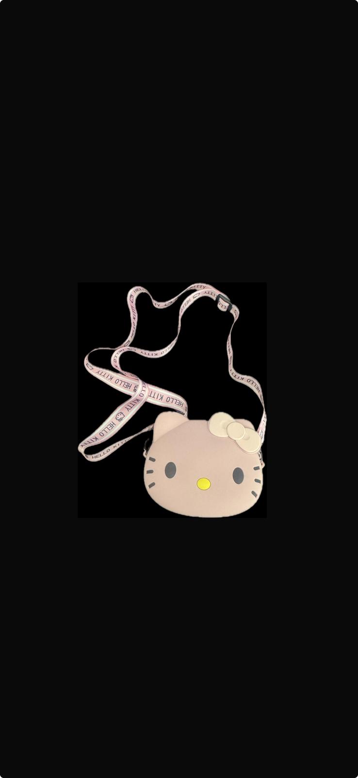 Hello Kitty Face-Shaped Crossbody Bag for Girls – Cute Cartoon Sling Bag with Pink Strap - Image 4