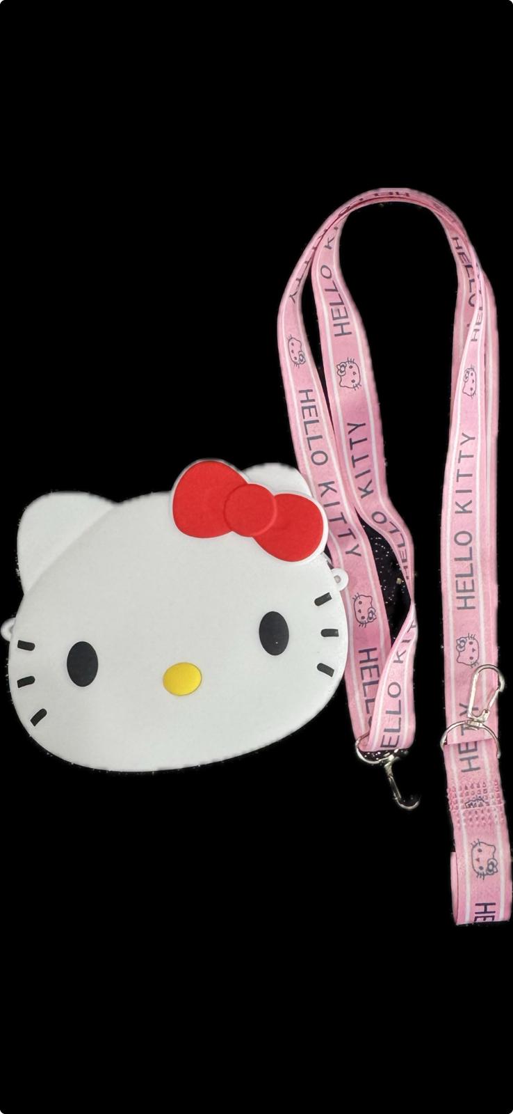 Hello Kitty Face-Shaped Crossbody Bag for Girls – Cute Cartoon Sling Bag with Pink Strap - Image 3