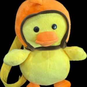 Plush Duck Backpack for Kids – Yellow Duck Bag with Cute Orange Cap