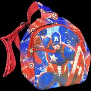 Marvel Avengers Captain America Kids Mini Backpack – Blue & Red School Bag with Shield Print