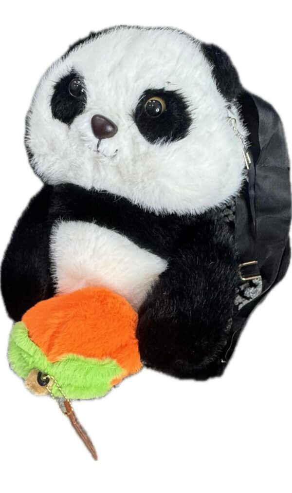 Cute Panda Plush Backpack for Kids – Soft Animal Toy Bag - Image 3
